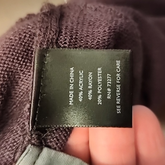 Simply Vera Jeweled Asymmetrical Purple Sweater sz XL - Picture 8 of 8